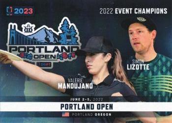 2023 Disc Golf Pro Tour - Event Champions #E7 Portland Open (Simon Lizotte / Valerie Mandujano) Front